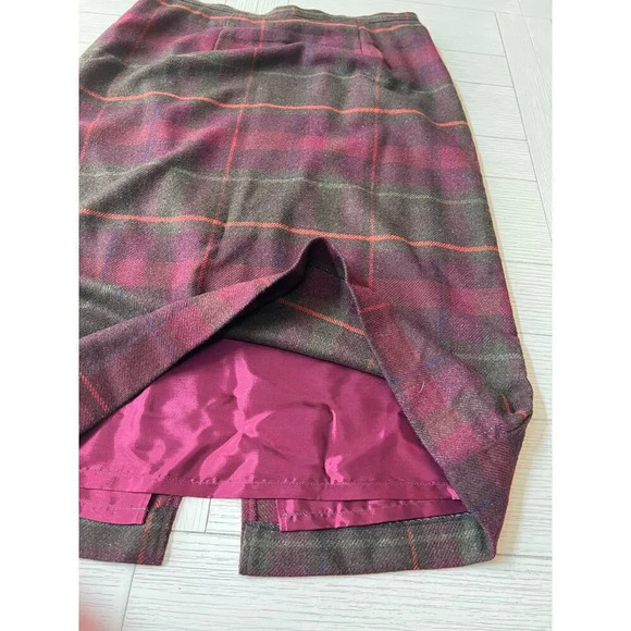 Bridgewater wool blend purple plaid skirt. Perfect‎ fall piece. Lined. Sz 14W - Picture 5 of 9